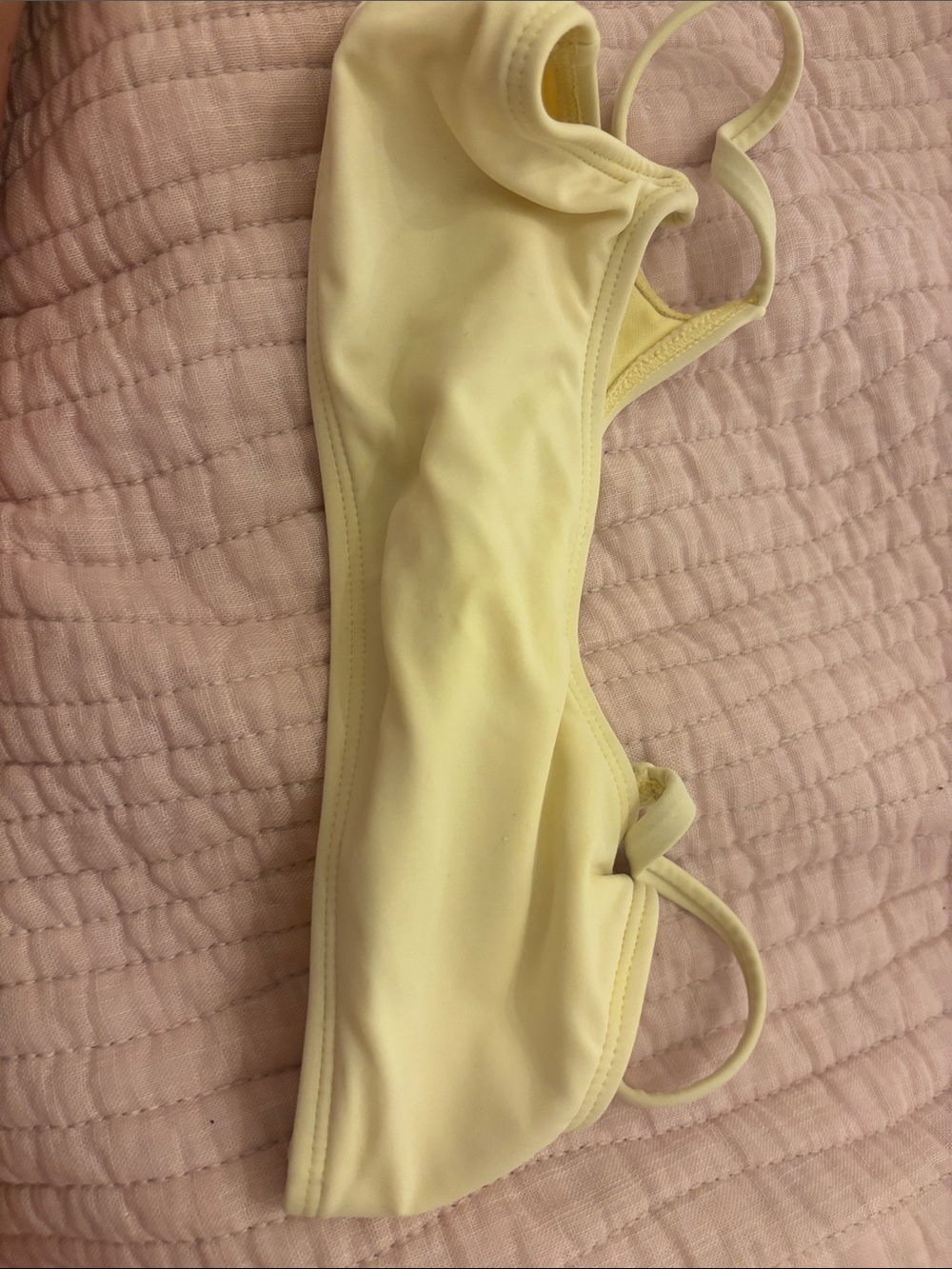GB girls Soft Pale Yellow Bandeau Bikini Top